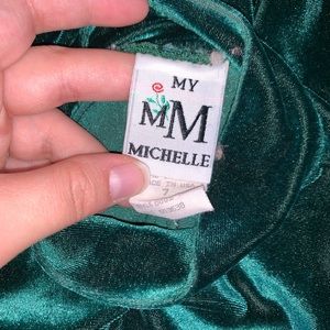 My Michelle Dresses - My Michelle | Velvet Green Holiday Dress My Michelle Dresses - My Michelle | Velvet Green Holiday Dress